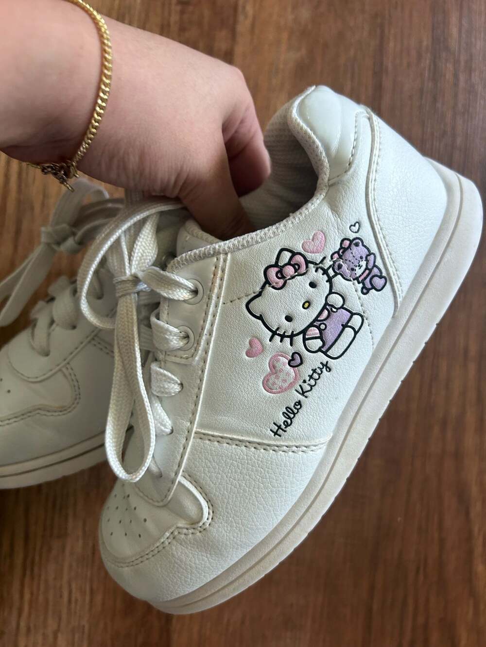 Hello Kitty Kids White Sneakers